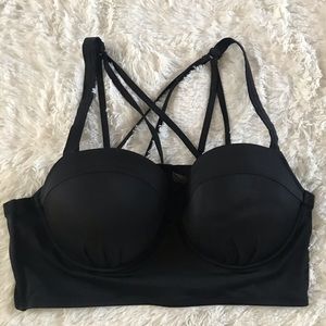 Torrid black bathing suit top. Very supportive.